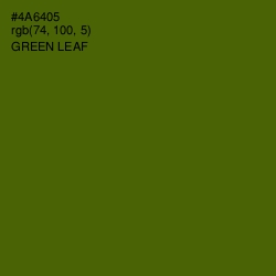 #4A6405 - Green Leaf Color Image