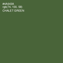 #4A643A - Chalet Green Color Image