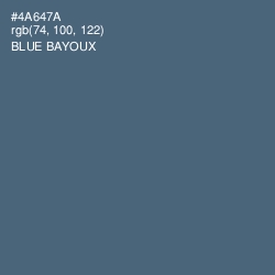 #4A647A - Blue Bayoux Color Image