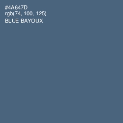 #4A647D - Blue Bayoux Color Image