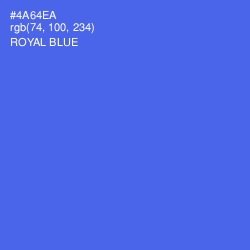 #4A64EA - Royal Blue Color Image