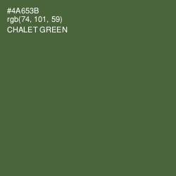 #4A653B - Chalet Green Color Image