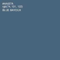 #4A657A - Blue Bayoux Color Image