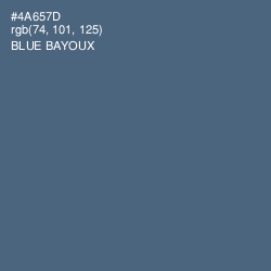 #4A657D - Blue Bayoux Color Image