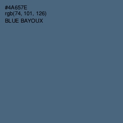 #4A657E - Blue Bayoux Color Image