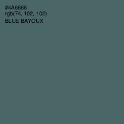 #4A6666 - Blue Bayoux Color Image