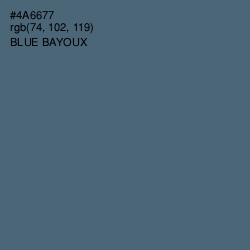 #4A6677 - Blue Bayoux Color Image