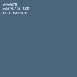 #4A667B - Blue Bayoux Color Image