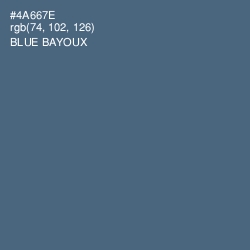 #4A667E - Blue Bayoux Color Image