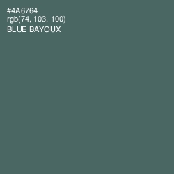 #4A6764 - Blue Bayoux Color Image