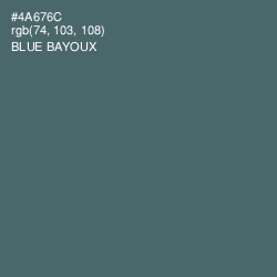 #4A676C - Blue Bayoux Color Image