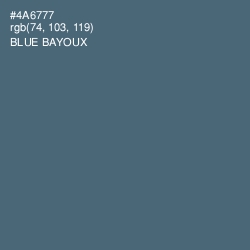 #4A6777 - Blue Bayoux Color Image