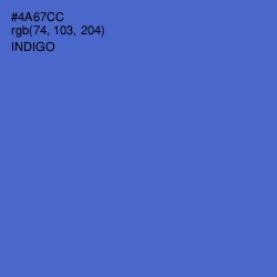 #4A67CC - Indigo Color Image