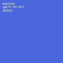 #4A67DD - Indigo Color Image