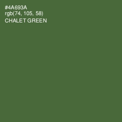 #4A693A - Chalet Green Color Image