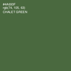 #4A693F - Chalet Green Color Image