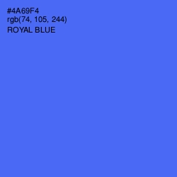 #4A69F4 - Royal Blue Color Image