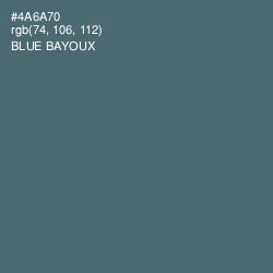 #4A6A70 - Blue Bayoux Color Image