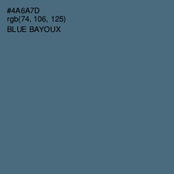 #4A6A7D - Blue Bayoux Color Image