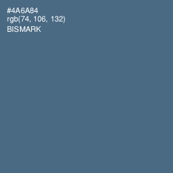 #4A6A84 - Bismark Color Image