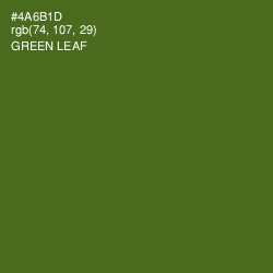 #4A6B1D - Green Leaf Color Image