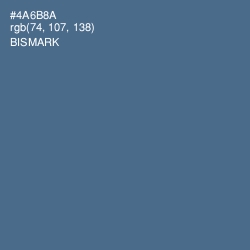 #4A6B8A - Bismark Color Image