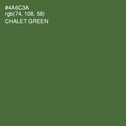 #4A6C3A - Chalet Green Color Image