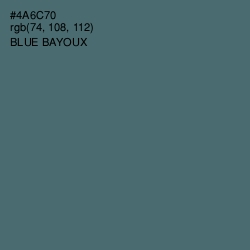 #4A6C70 - Blue Bayoux Color Image