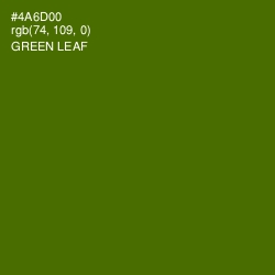 #4A6D00 - Green Leaf Color Image