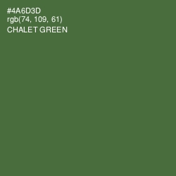 #4A6D3D - Chalet Green Color Image