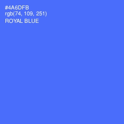 #4A6DFB - Royal Blue Color Image