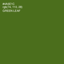 #4A6E1C - Green Leaf Color Image