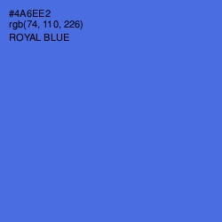 #4A6EE2 - Royal Blue Color Image