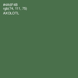 #4A6F4B - Axolotl Color Image