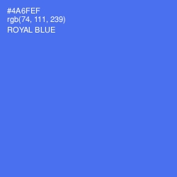 #4A6FEF - Royal Blue Color Image