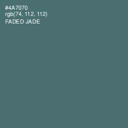 #4A7070 - Faded Jade Color Image
