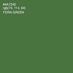 #4A7240 - Fern Green Color Image