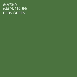 #4A7340 - Fern Green Color Image