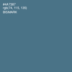 #4A7387 - Bismark Color Image