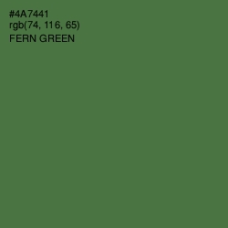 #4A7441 - Fern Green Color Image