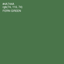 #4A744A - Fern Green Color Image