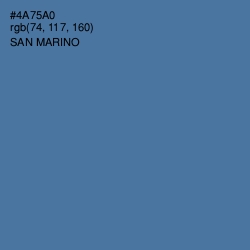 #4A75A0 - San Marino Color Image