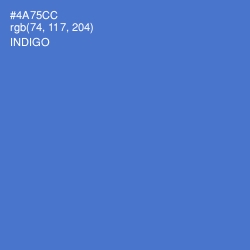 #4A75CC - Indigo Color Image