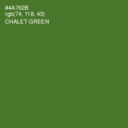 #4A762B - Chalet Green Color Image