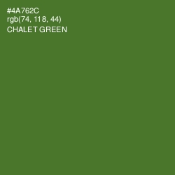 #4A762C - Chalet Green Color Image