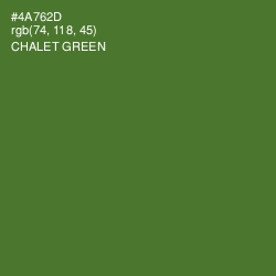 #4A762D - Chalet Green Color Image