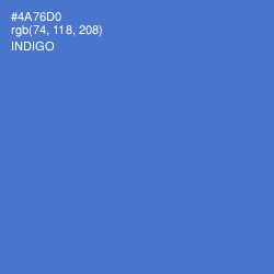 #4A76D0 - Indigo Color Image