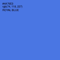 #4A76E3 - Royal Blue Color Image