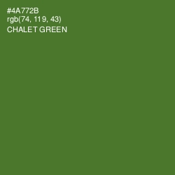 #4A772B - Chalet Green Color Image