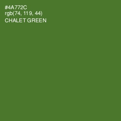 #4A772C - Chalet Green Color Image